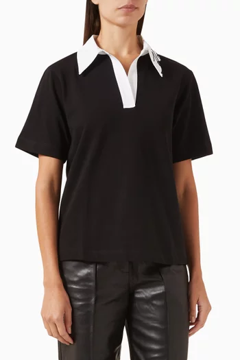 Signature Logo Polo Shirt in Organic-cotton