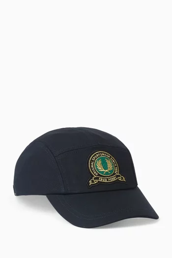 Tennis Badge Cap in Cotton-twill