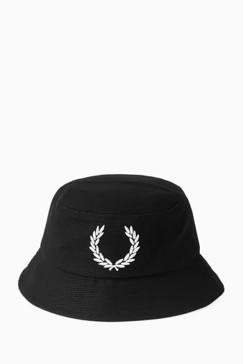 Bold Branding Bucket Hat in Cotton-canvas