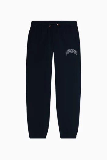 Varsity Logo Print Sweatpants in Fleece