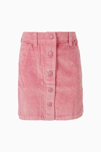 تنورة قصيرة بأزرار مخملي 