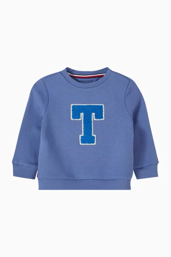 Logo Patch Sweatshirt in Fleece