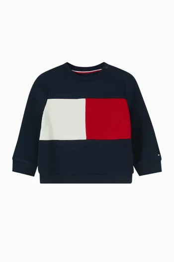 Hilfiger Flag Sweatshirt in Cotton