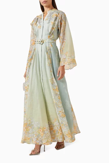 Eva Floral-appliqué Dress in Organza