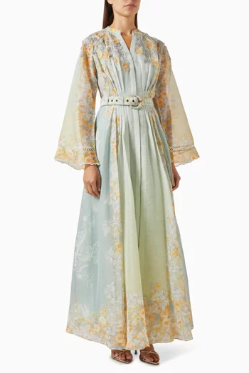 Eva Floral-appliqué Dress in Organza