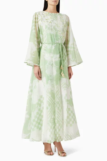 knee length dresses for ladies ORNAMENT TIERED MAXI DRESS