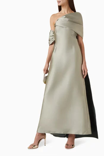 فستان طويل بكاب تفتا