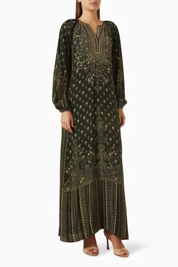 Emira Printed Kaftan in Viscose