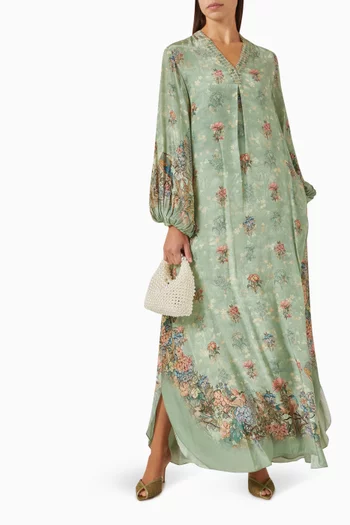Floral-print Kaftan