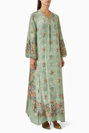Floral-print Kaftan