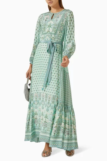 Printed Belted Kaftan