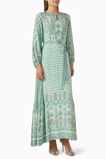 Printed Belted Kaftan
