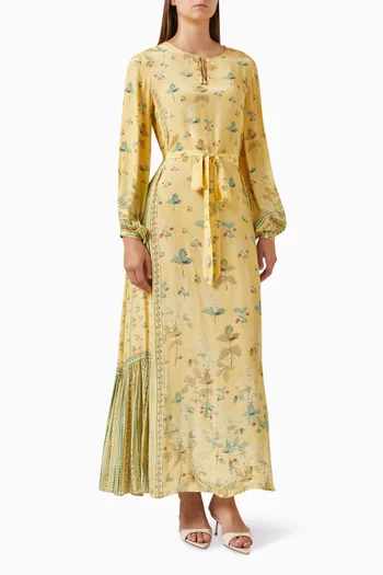 Printed Belted Kaftan