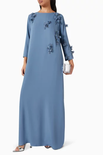 قفطان مزين بزهور بارزة