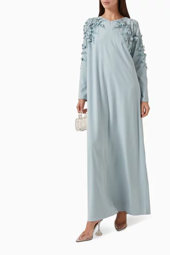 قفطان مزين بزهور بارزة
