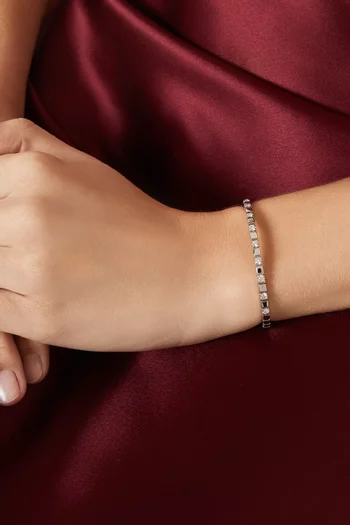 سوار شيراز مرصع بالماس ذهب أبيض عيار 14