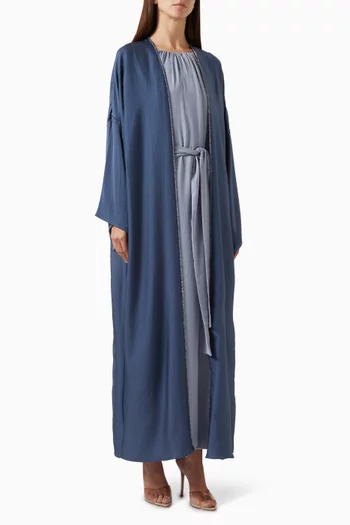 طقم فستان وعباية بحزام