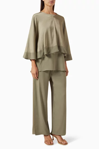 طقم بونشو وبلوزة