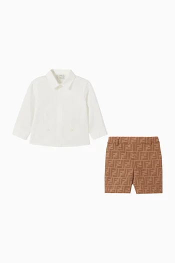 طقم قميص وشورت بطبعة شعار FF 