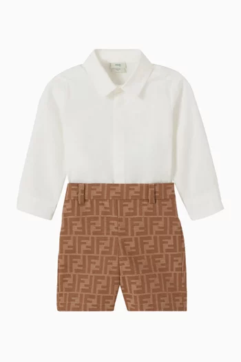 طقم قميص وشورت بطبعة شعار FF 