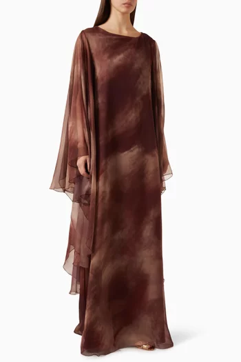 Printed Kaftan in Chiffon