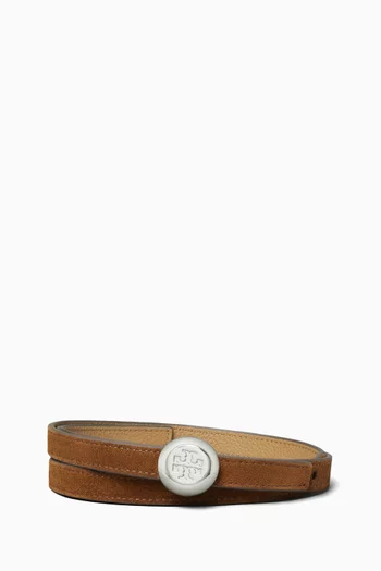 Romy Reversible Belt in Suede