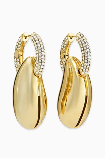 Wave Hoop Earrings in 18kt Gold-plated Metal