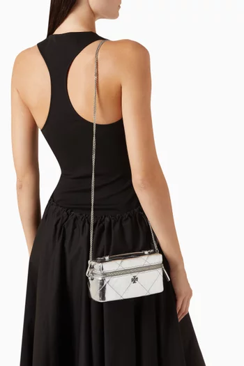 Kira Diamond Quilt East West Vanity Case