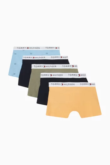 Logo Waistband Trunks, Set of 5
