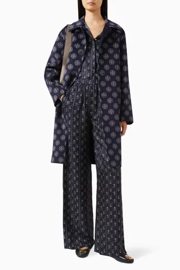 Reversible Monogram Coat in Wool Blend