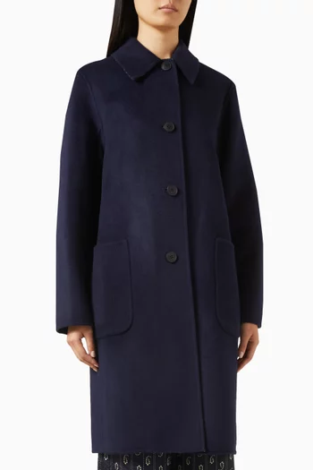 Reversible Monogram Coat in Wool Blend