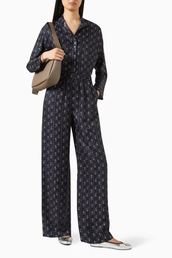 Jacquard Pants in Viscose Blend