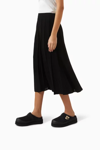 حذاء ميلو مفتوح من الخلف فرو شمواه