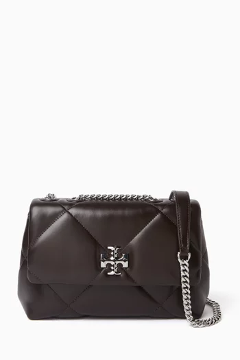 حقيبة كيرا صغيرة قابلة للتعديل بتصميم مبطّن بنقشة معينات جلد