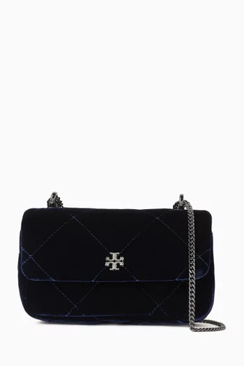 Mini Kira Diamond Quilt Flap Bag in Velvet