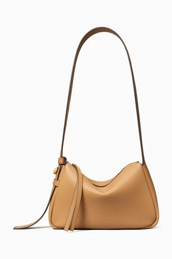 حقيبة كتف رومي صغيرة جلد بارز الملمس