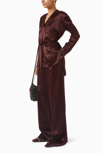 Belted Asymmetrical Top in Viscose