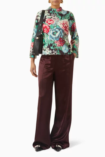 Floral-print Sweater in Knit