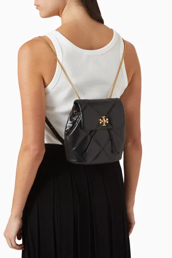 حقيبة كتف كيرا ميني بتصميم مبطّن بنقشة معينات جلد