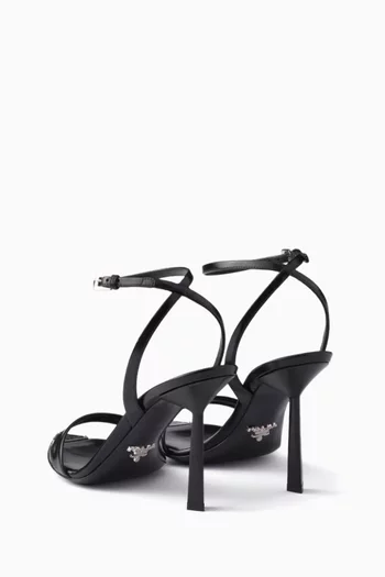 Triangle Logo 100 Sandals in Leather