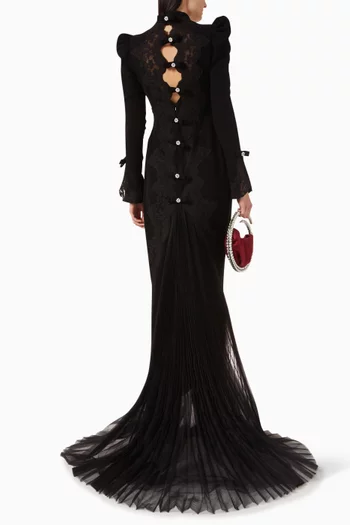 فستان سهرة فيكتوريا كريب مطاطي