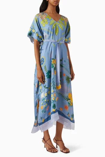 قفطان نورا مزين بحزام ونقشة