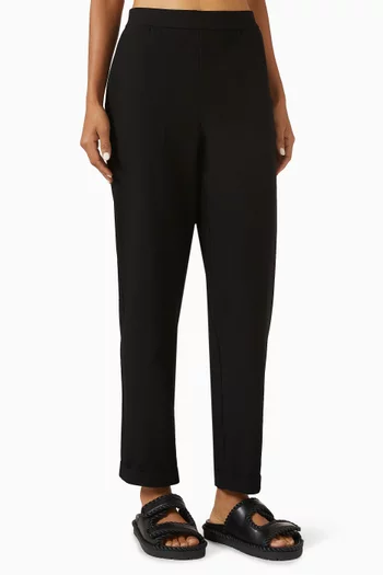 Tapered Pants in Cotton-twill