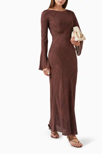 The Gia Maxi Dress in Silk Jianhong Crepe