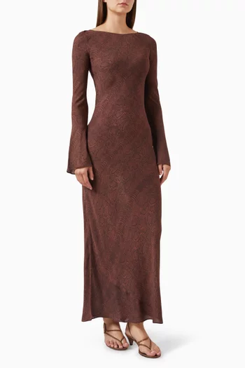 The Gia Maxi Dress in Silk Jianhong Crepe