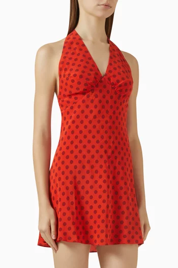 The Leila Mini Dress in  Silk Crepe