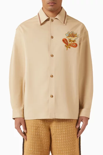 La Surchemise Brodee Fleur Overshirt
