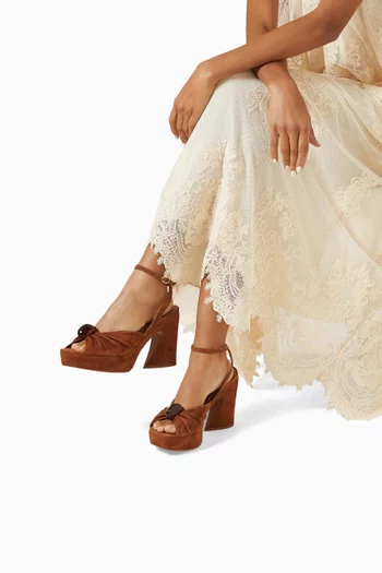 Gleam 120 Platform Sandals in Suede