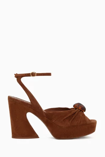 Gleam 120 Platform Sandals in Suede