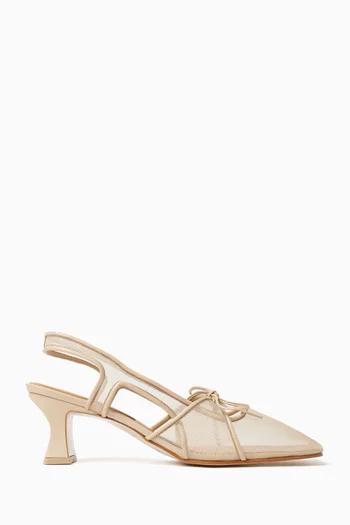 حذاء كلاسيك بسير خلفي قماش شبكي